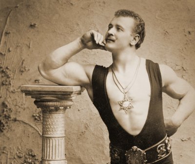 Eugen Sandow, in Classical Ancient Greco-Roman Pose, c.1894 by Benjamin J. Falk